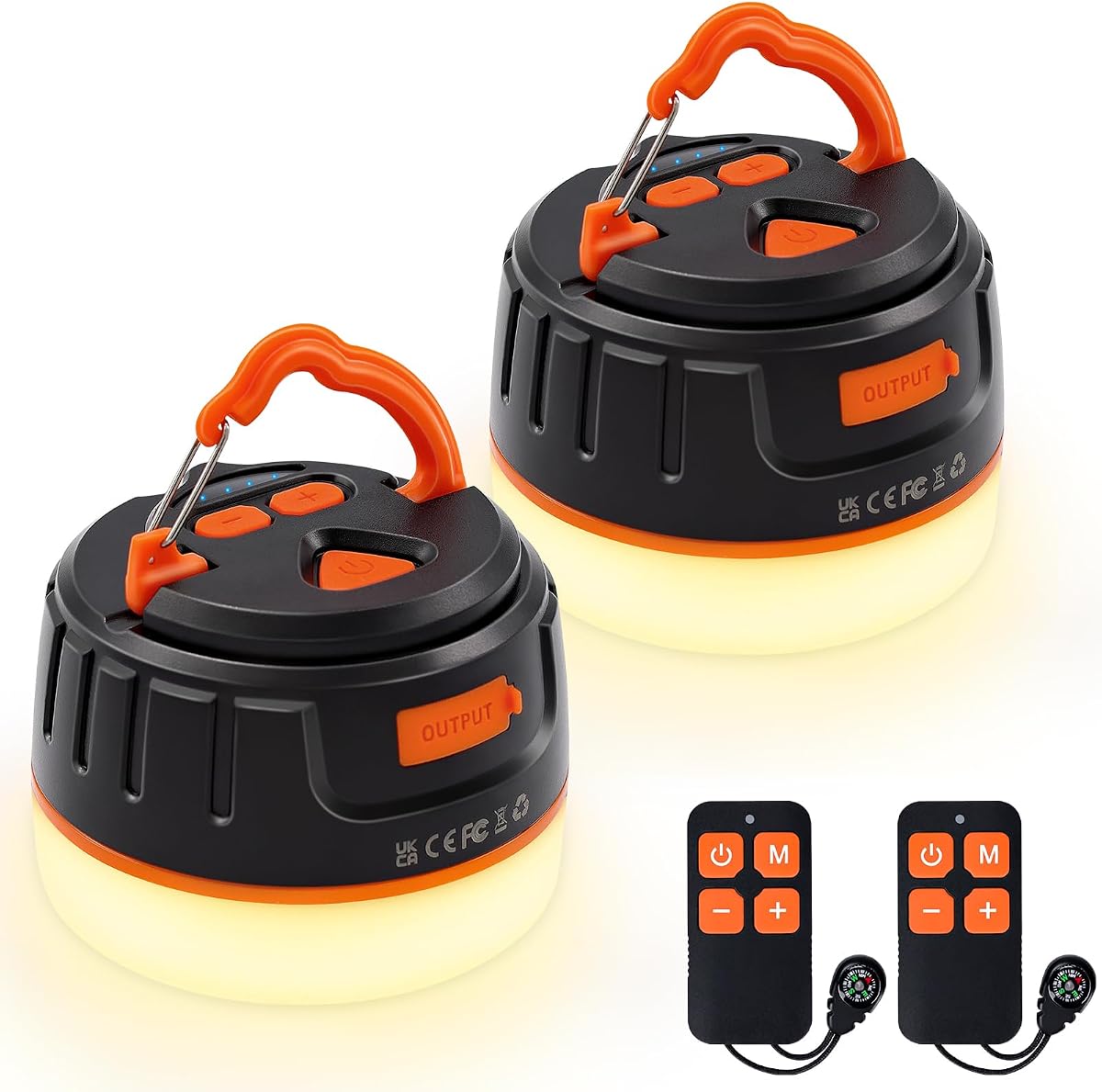 LED Camping Lantern Rechargeable with Remote Control - 1000LM 150H Runtime Tent Light, 5200mAh Water-Resistant Emergency Light for Hurricane Power Outages, Hiking Home