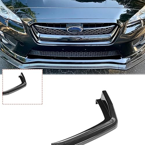 Miniatura 4 de Borde de parachoques delantero para Subaru WRX STi Sedan 2015  2020 labio delantero inferior barbilla alerón divisor 3 piezas de fibra de carbono