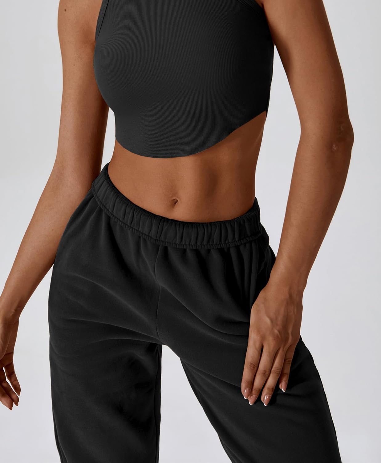 ABOCIW Womens Straight Leg Sweatpants Cotton High Waisted Baggy Athletic Joggers Lounge Pants with Pockets - Image 6