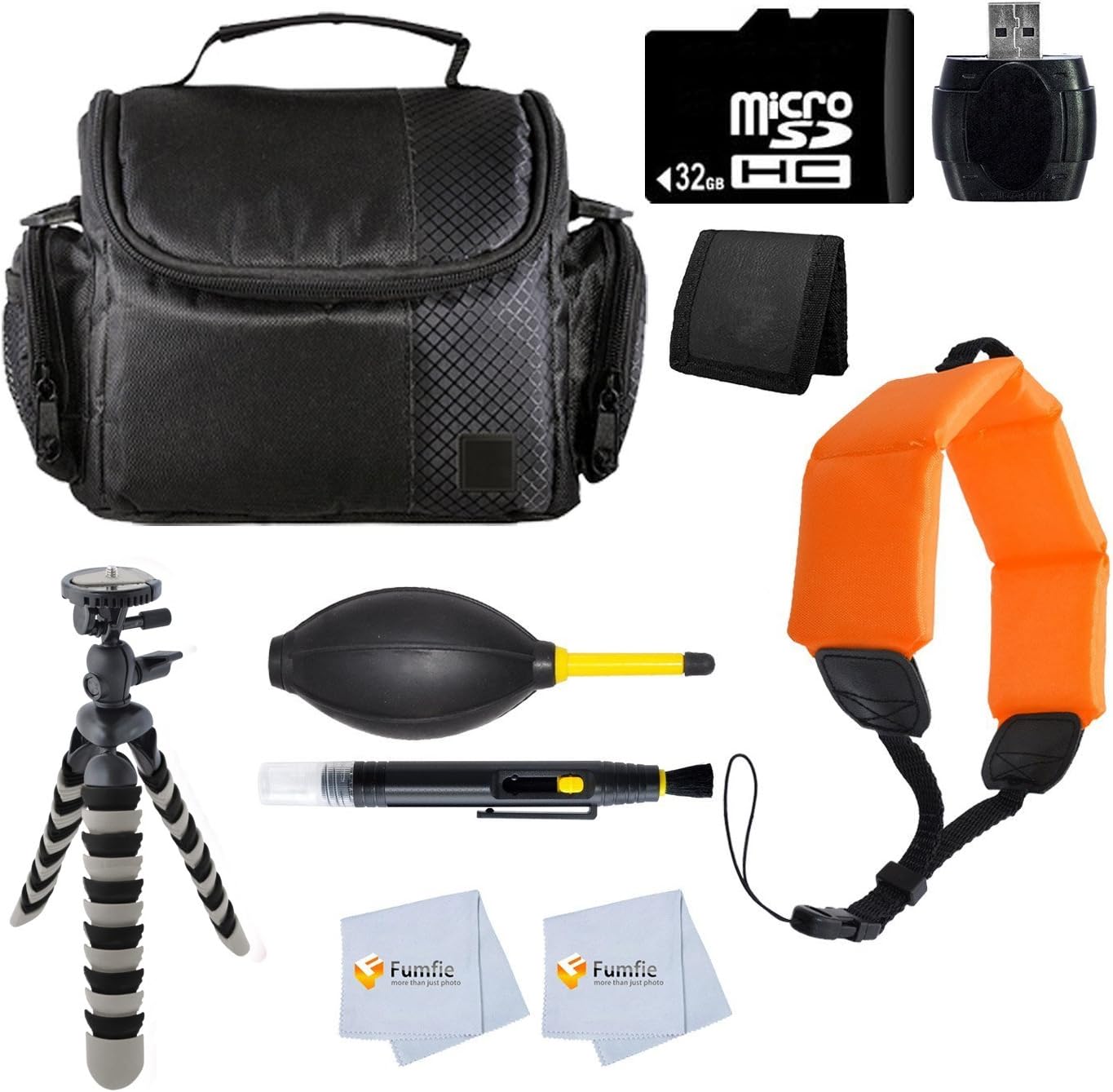 Accessory Kit for Contour ROAM2 & ROAM3 Waterproof Video Camera Includes: 32GB Memory Card + Reader + Case + Floating Strap & More
