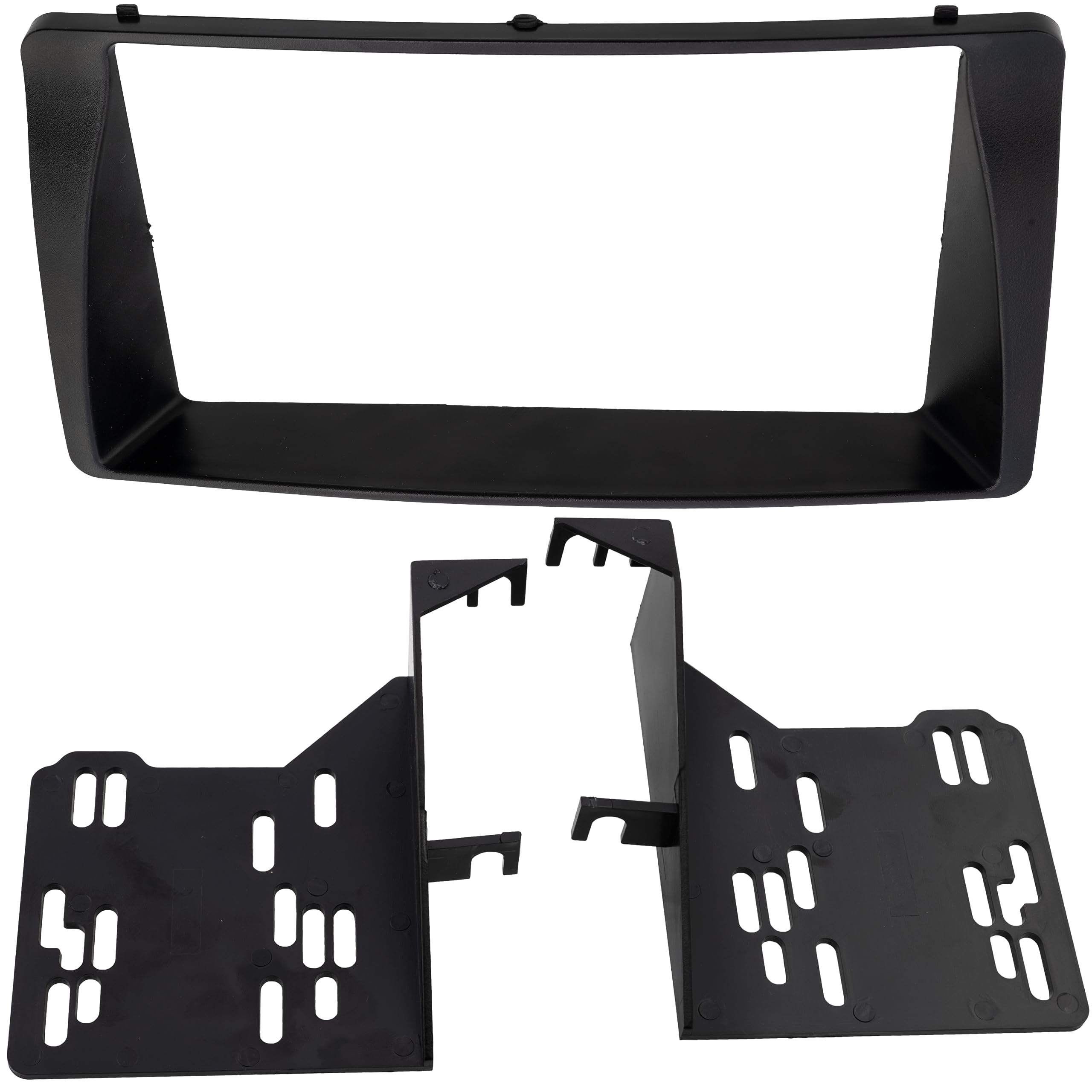 Cadre Autoradio 2 ISO AERZETIX C11638 - Adaptateur Pour Toyota RAV4 2006 - Cache Plastique Noir