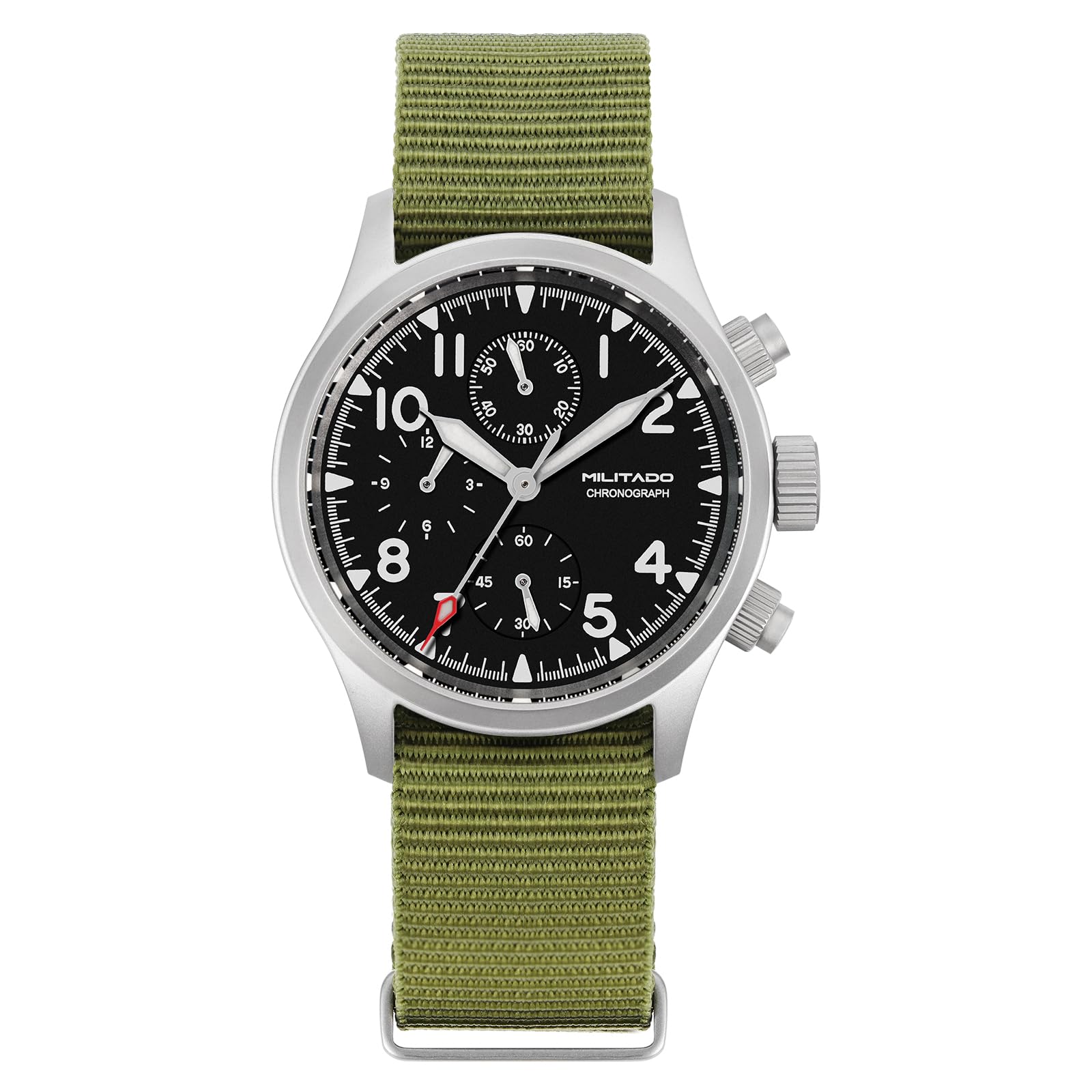 Amazon | TACTICAL FROG Militado ML1868 39mm ミリタリー クロノ