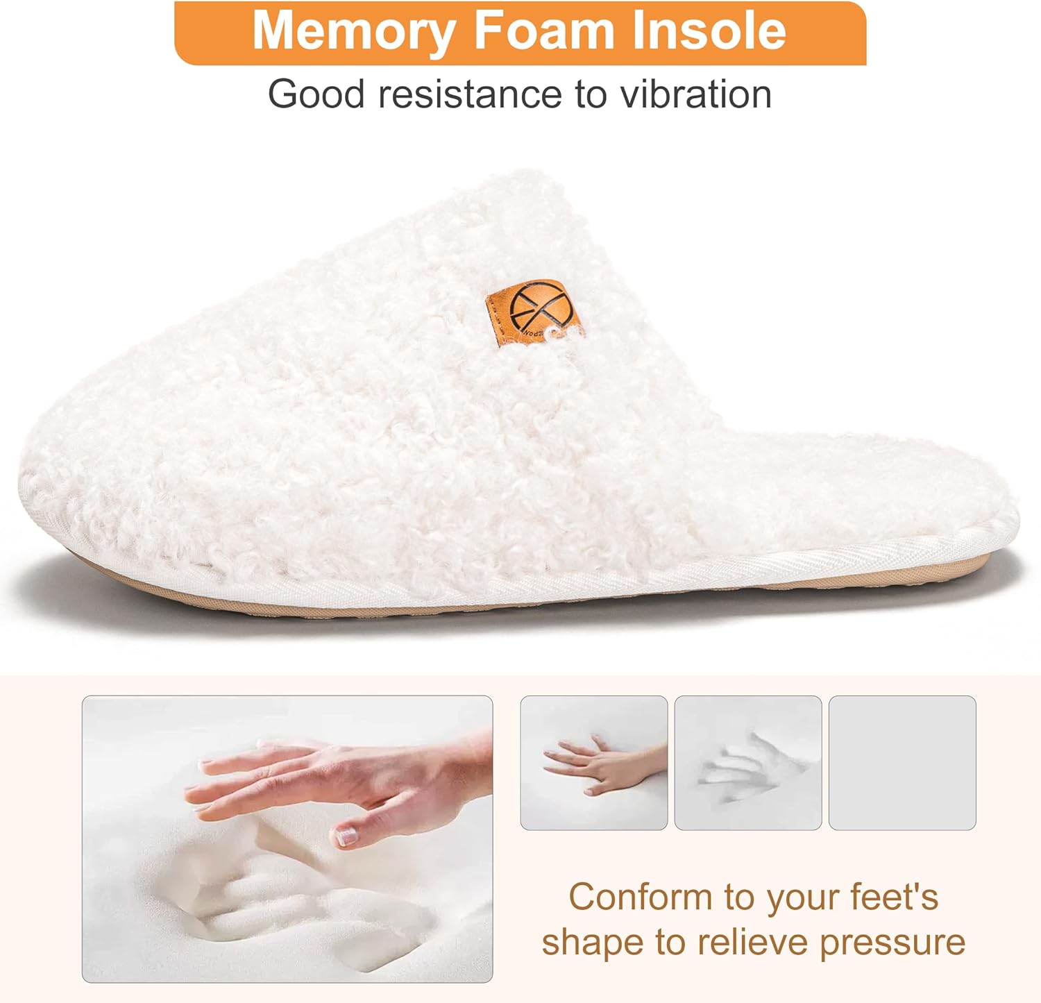 House Slippers for Women Comfy Faux Fur Memory Foam Bedroom Shoes Slip On Slides for Indoor Outdoor Use - Image 4