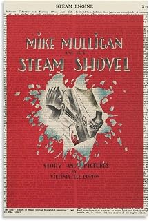 VirginiaLeeBurton Mick Mulligan And His Steam Shovel Book Cover Poster Canvas Wall Art Posters For Room Aesthetic And Decor Poster For Bedroom Living Room Bathroom Kitchen Office Decor 24x36inch(60x90