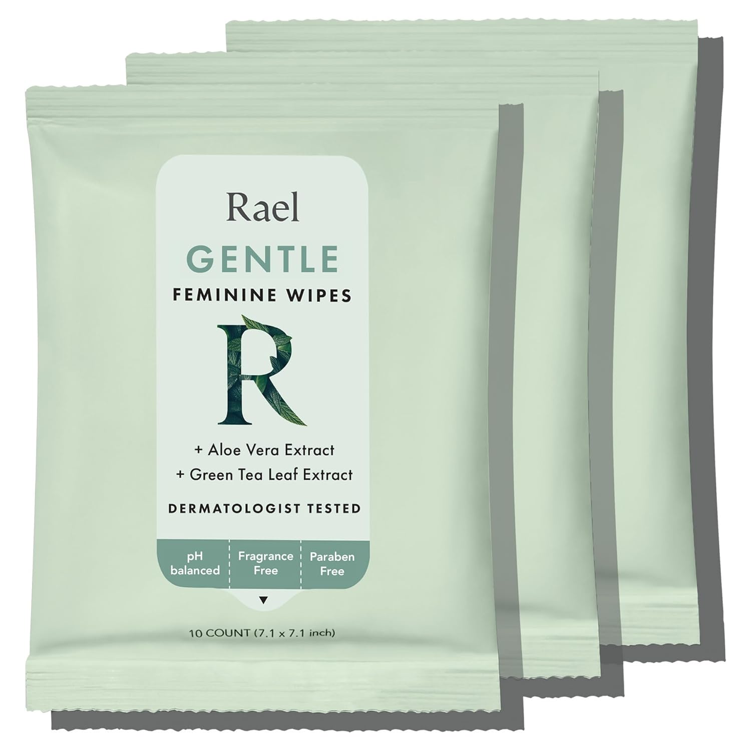 Rael Feminine Wipes, Flushable, Travel Size, All Skin Types, Daily Use (Gentle, 10 Count Pack of 3) : Health  Household