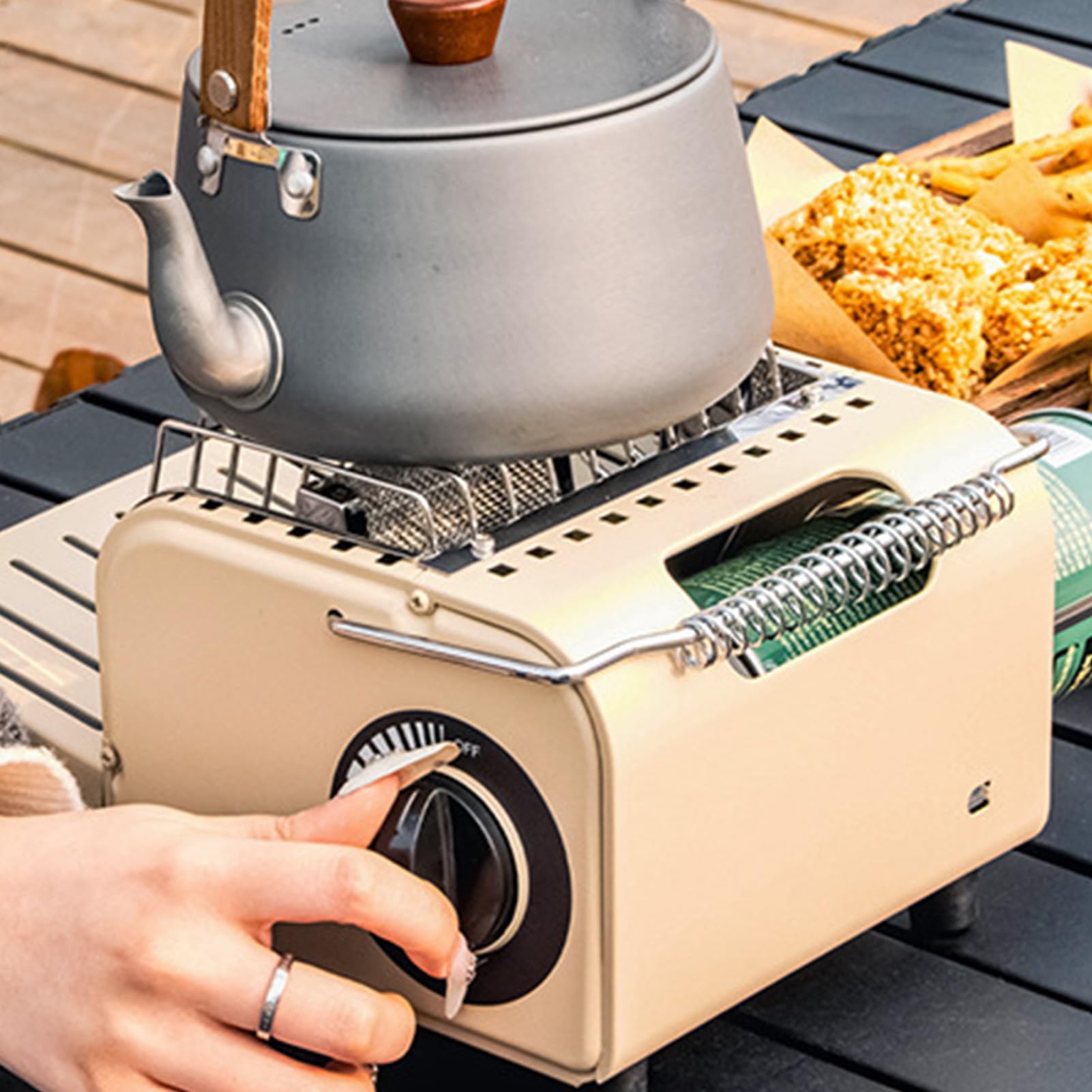 Estufa Para Tienda De Campaña 1200W Estufa De Gas Portátil Con Bolsa De | Calentador Ajustable Para Cocina Para Camping Mochilero Senderismo Invierno Pesca Ocio Picnic Y Viaje