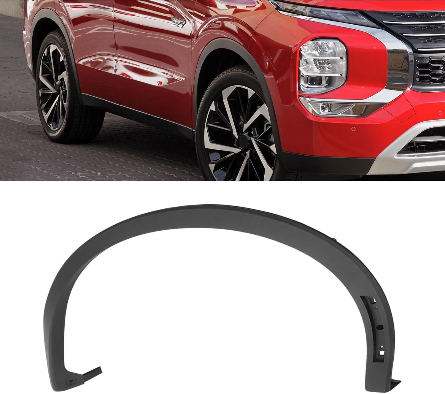 Front Fender Trim Molding Compatible with Mitsubishi Outlander & PHEV 2022 2023 2024 Wheel Arch Trim 7400A596/7400A595 (Right)