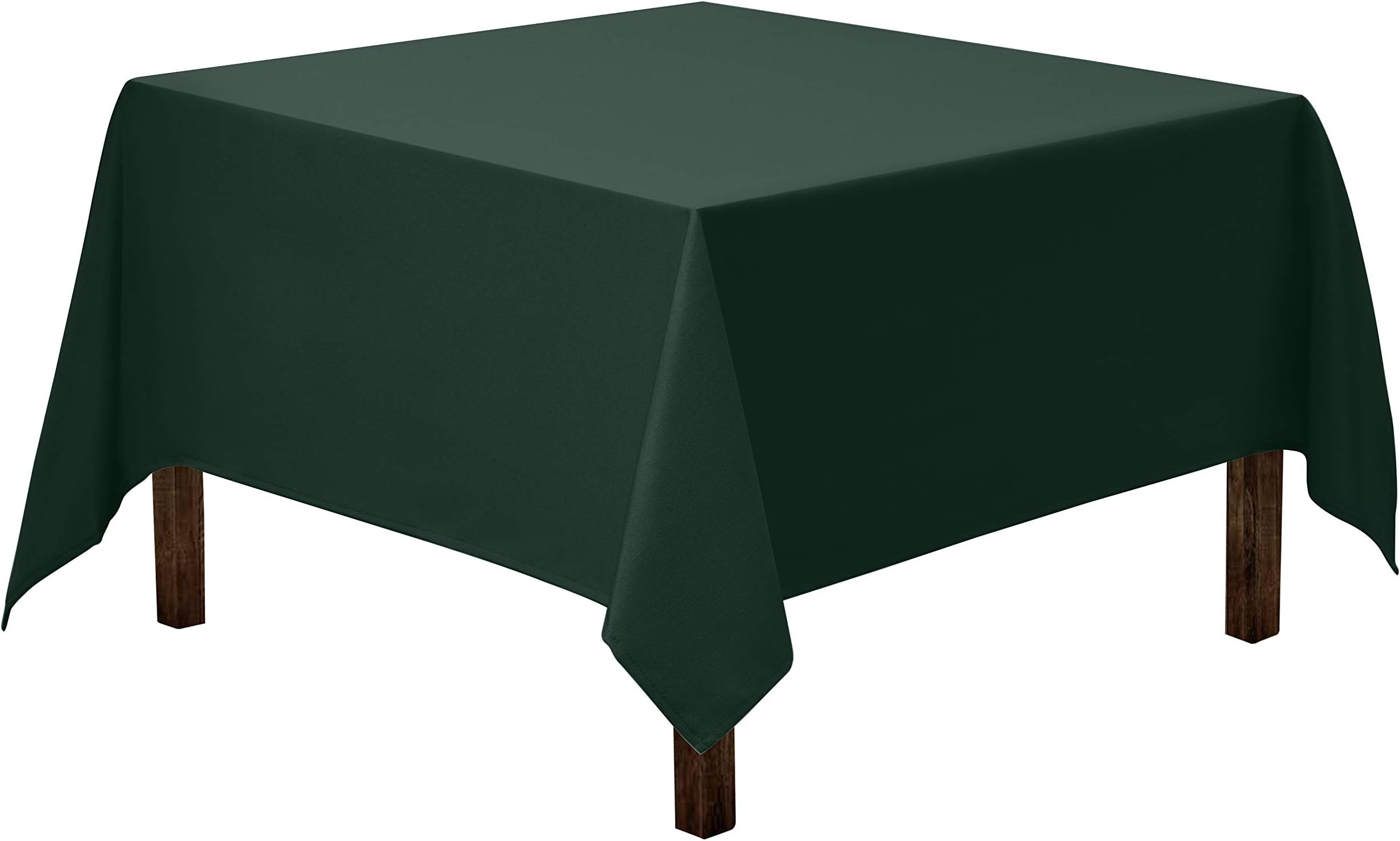 Gee Di Moda Square Tablecloth - 52 x 52 Inch Hunter Green Table Cloth for Small Square or Round Tables - Heavy Duty Washable Fabric - for Buffet Table, Holiday Party, Dinner, Wedding & Baby Shower