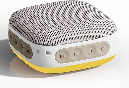 Miniatura 8 de Máquina de sonido de ruido blanco para adultos durmientes, con luz nocturna de respiración ámbar, conector para auriculares, 20 sonidos sin bucle,