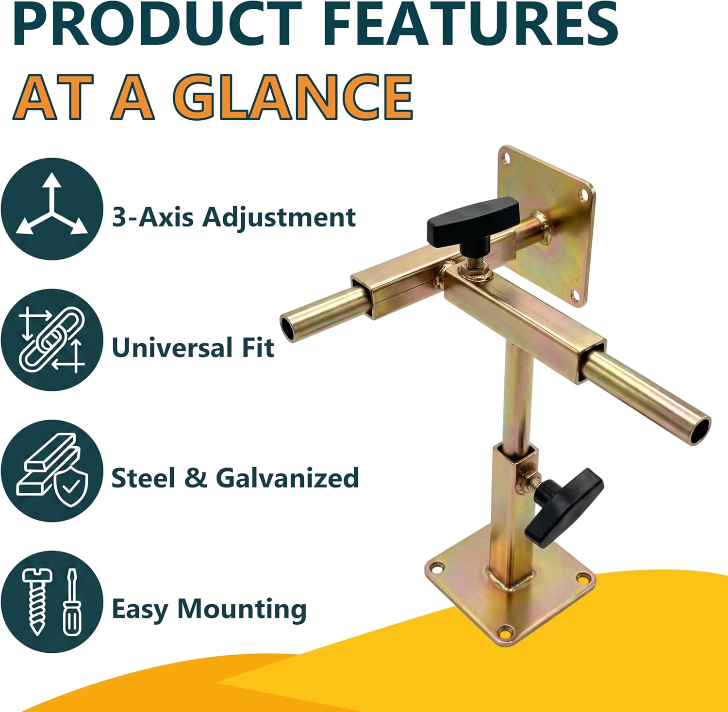 Heavy-Duty Steel Taxidermy Stand Kit – 3-Axis Adjustable Universal Stand for Precise Positioning, Ideal for Small & Large Taxidermy Projects, Specimen Display & Mounting