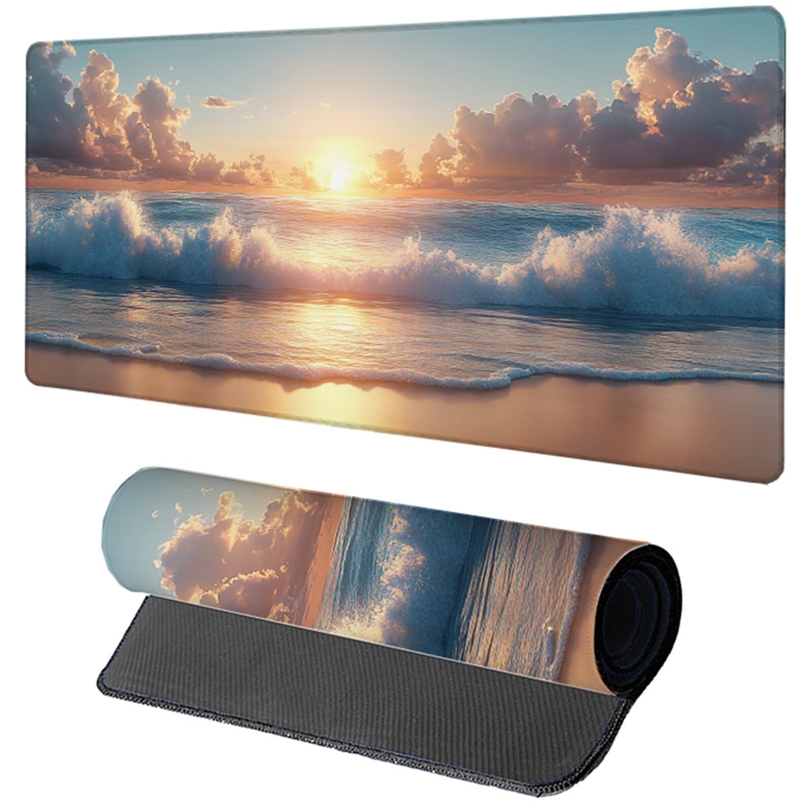 Niebieska podkładka pod mysz XXL 1600x800x3mm, podkładka pod mysz do gier, poprawia precyzję i prędkość wodoodporna podkładka na biurko dla graczy akcesoria do gier PC H-3467