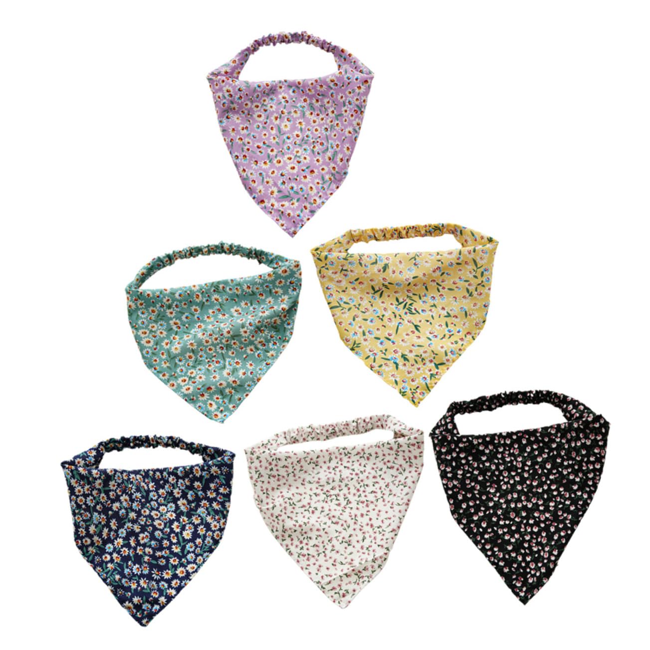 POPETPOP 24 Pezzi In Tessuto Floreale Bandane Per Trucco Per Accessori Per Le Donne Floreale Per Le Donne Fasce Elastiche Bandane Floreali Per Le Donne