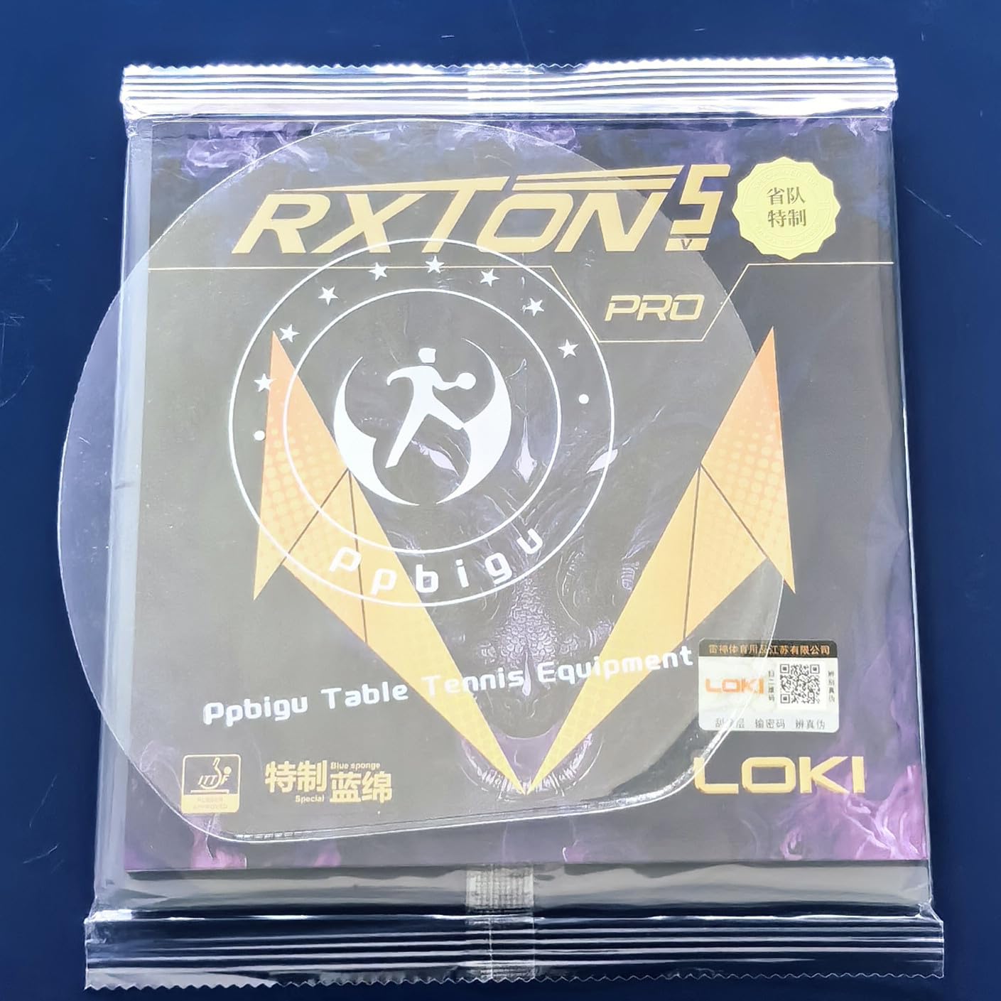 Loki RXTON Latest Table Tennis Rubber Blue Sponge, Sticky Ping Pong Rubber RXOTN 3-Pro/ 5-Pro Provincial Version/RXOTN-9 National Team Version, ITTF Aproved, 2.1mm