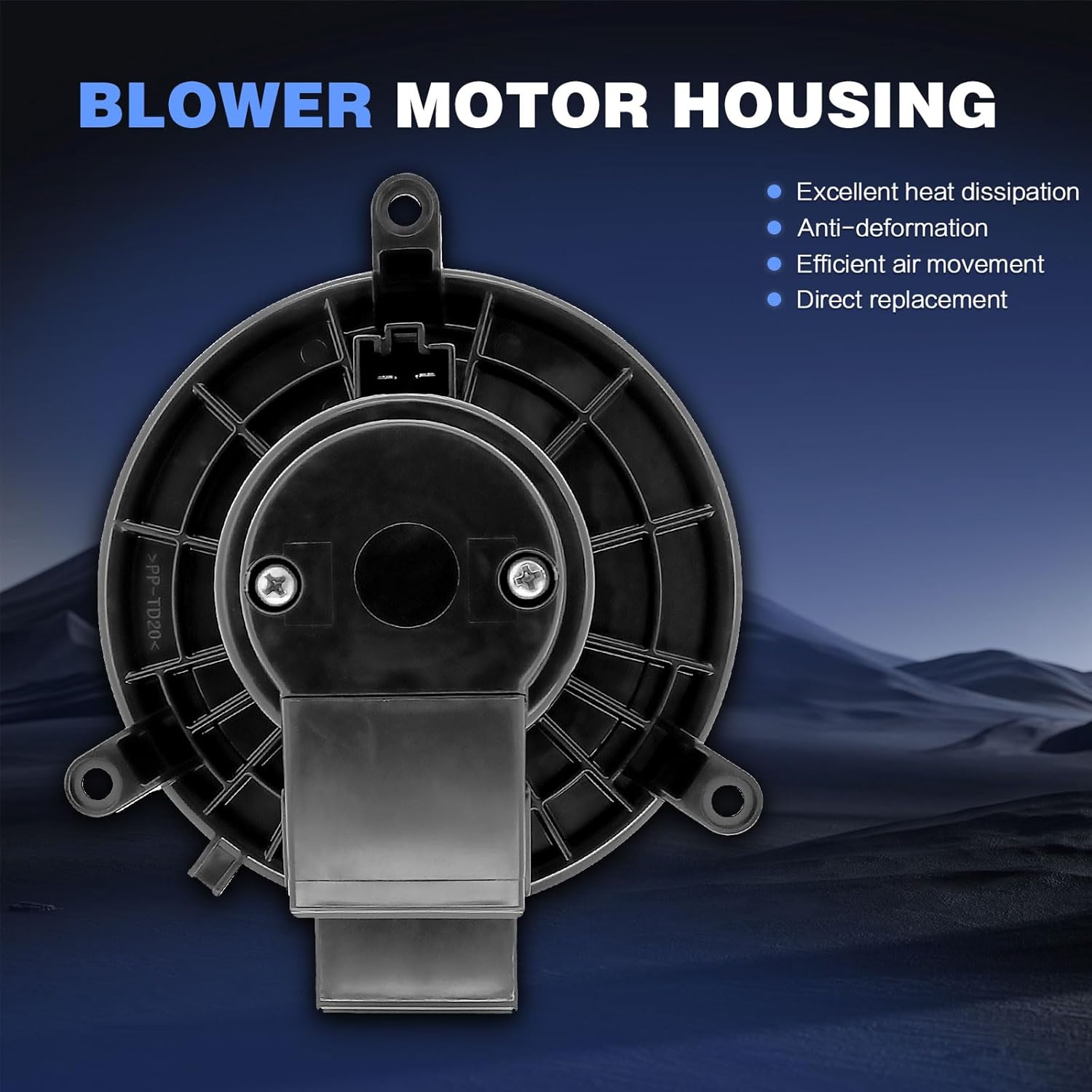 Rear HVAC Heater Blower Motor ‎700234 Blower Motor Replacement for 2006-2020 Dodge Grand Caravan, Town& Country 2006-2016,Ford Expedition,Jeep Commander,Lincoln Navigator,VW Routan,Ram C/V.