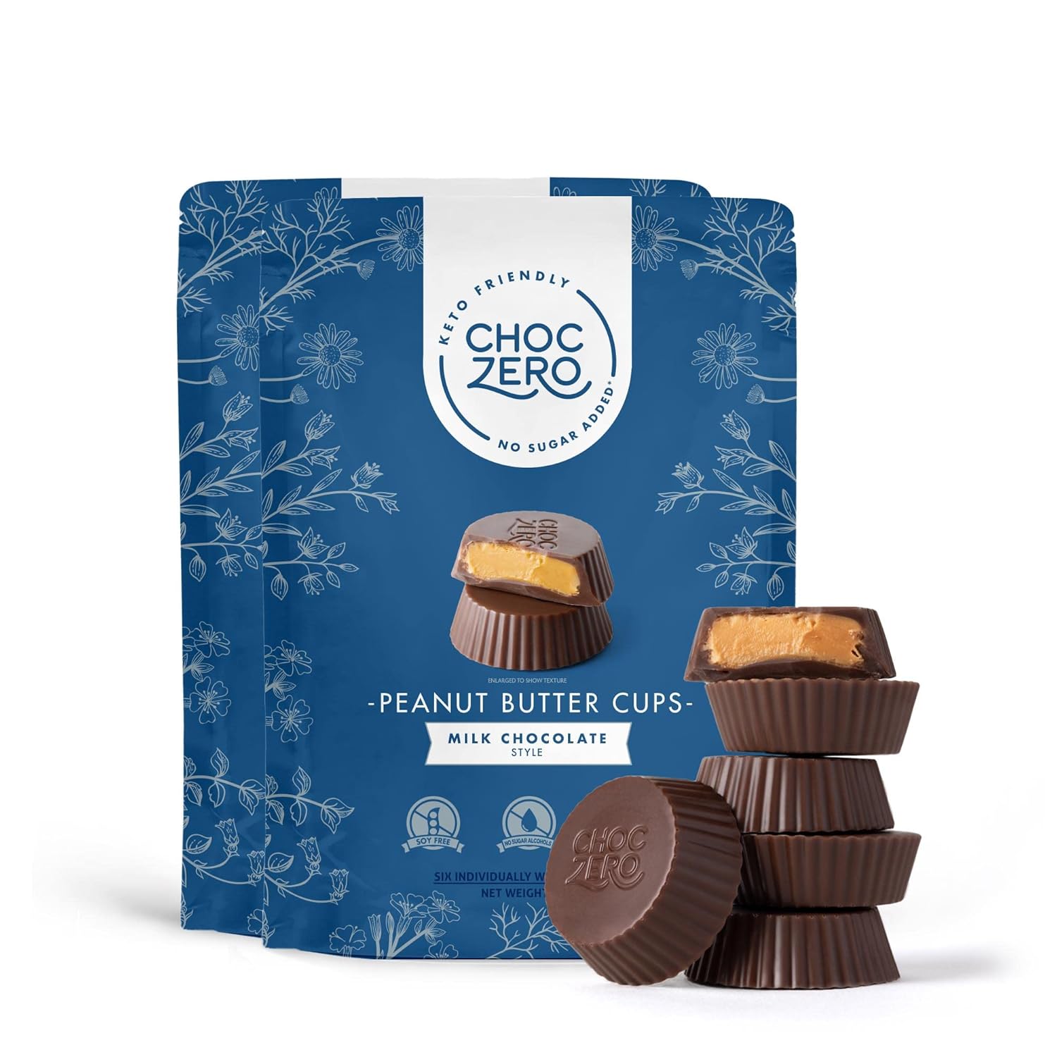 ChocZero's Milk Chocolate Peanut Butter Cups NO ADDED