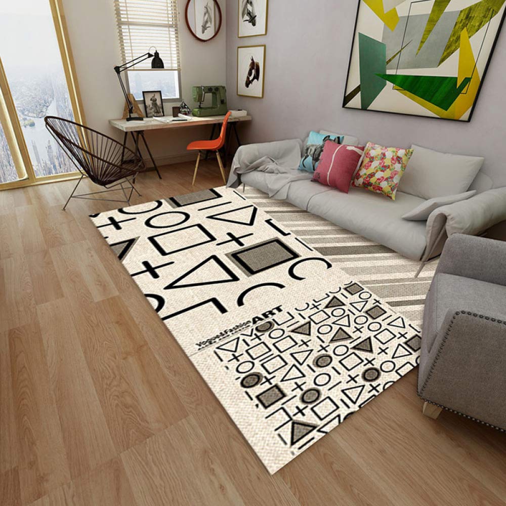 Tapis imprimé 3D 140x200 salon moderne grand tapis table basse Mc-11