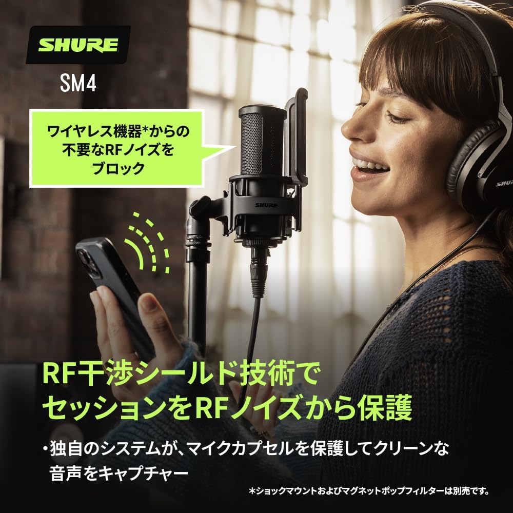 Amazon.co.jp: SHURE シュア SM4 ホームレコーディング用マイクロホン