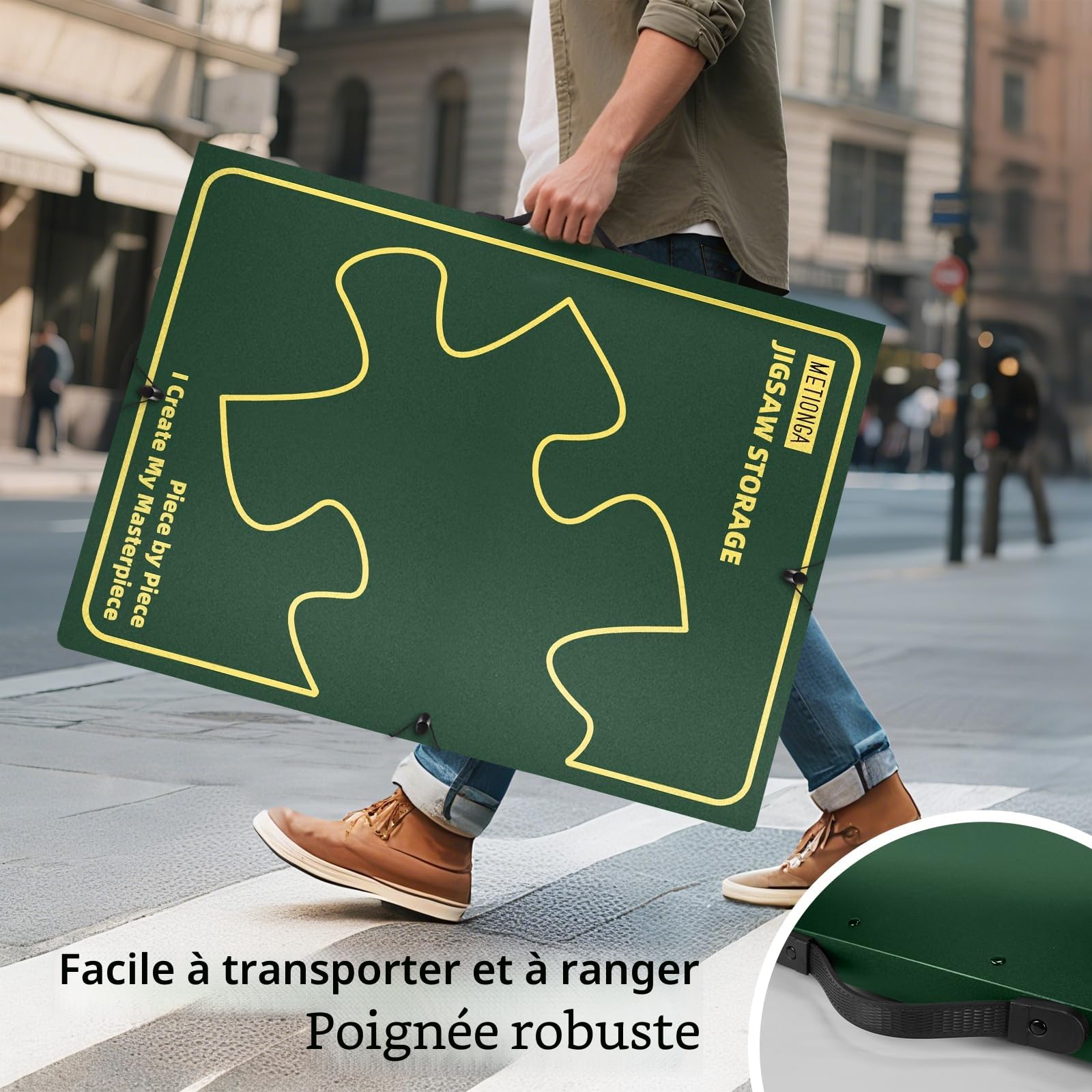 Classeur Puzzle 1000 Pieces avec 25 Poches, Rangement Puzzle Portable de Grande Capacité, Accessoires pour Puzzles de Stockage, Poussière et Protecteurs