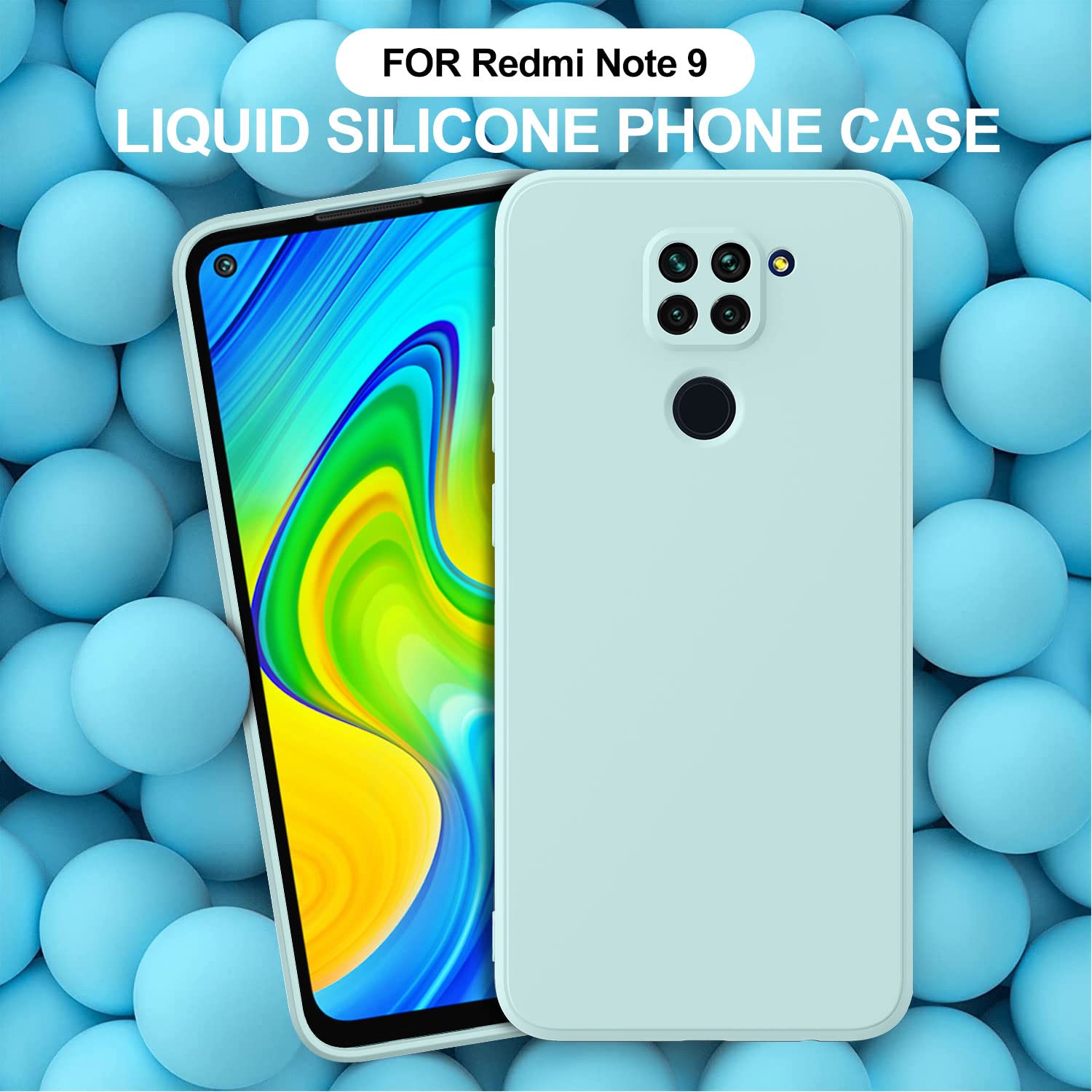 Handyhülle Für Xiaomi Redmi Note 9 Mit 3x Panzerglas – Weiche Silikonhülle In Hellgrün | Komplettset Mit Schutzfolie