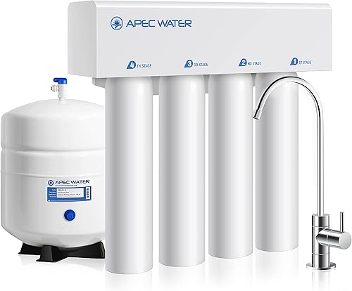 APEC Water Sistemas RO-Twist Supreme 75 GPD Sistema de filtración de agua potable de ósmosis inversa Filtro de giro de cambio rápido