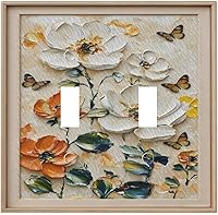 Vista 144 de Cubiertas Decorativas de Arte para Interruptores de Luz, Hojas de Otoño, Placa de Pared de Palanca Individual, Cubierta Decorativa de Interruptor