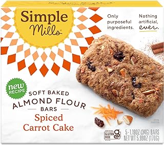 Simple Mills Almond Flour Snack Bars, Spiced Carrot Cake