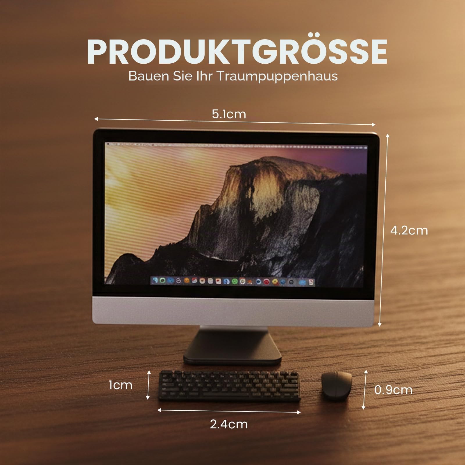 3 Stück Wichtel Zubehör Laptop, Mini Sachen für Puppenhaus, Deko bei Wichtel Schuhe, Miniatur PC Set für 1:12 Szene, Modell für Büro (Schwarz)