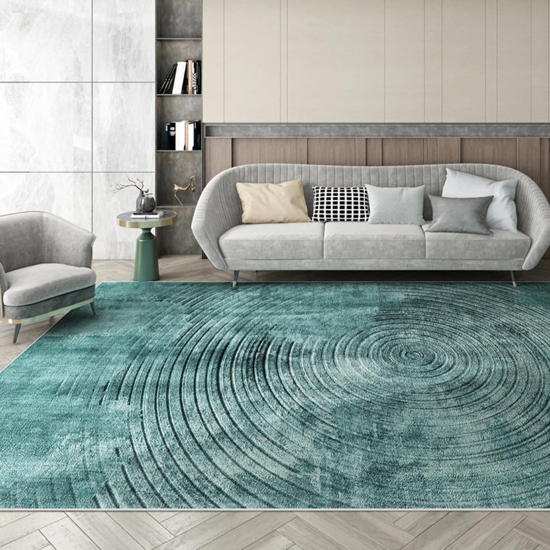 Tapis de sol minimaliste 100x160 cm lavable couleur unie pour salon moderne