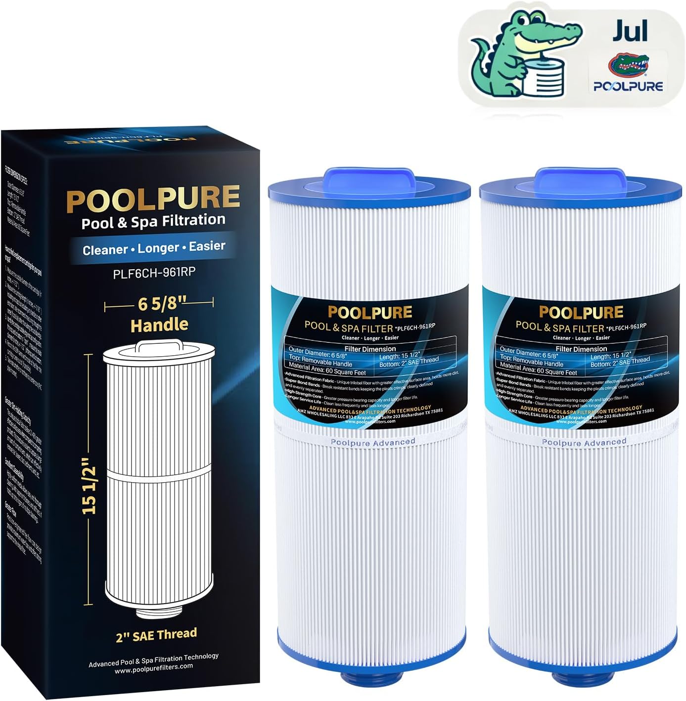 POOLPURE J300 filtro spa con dispensador 2PACK miniatura 1