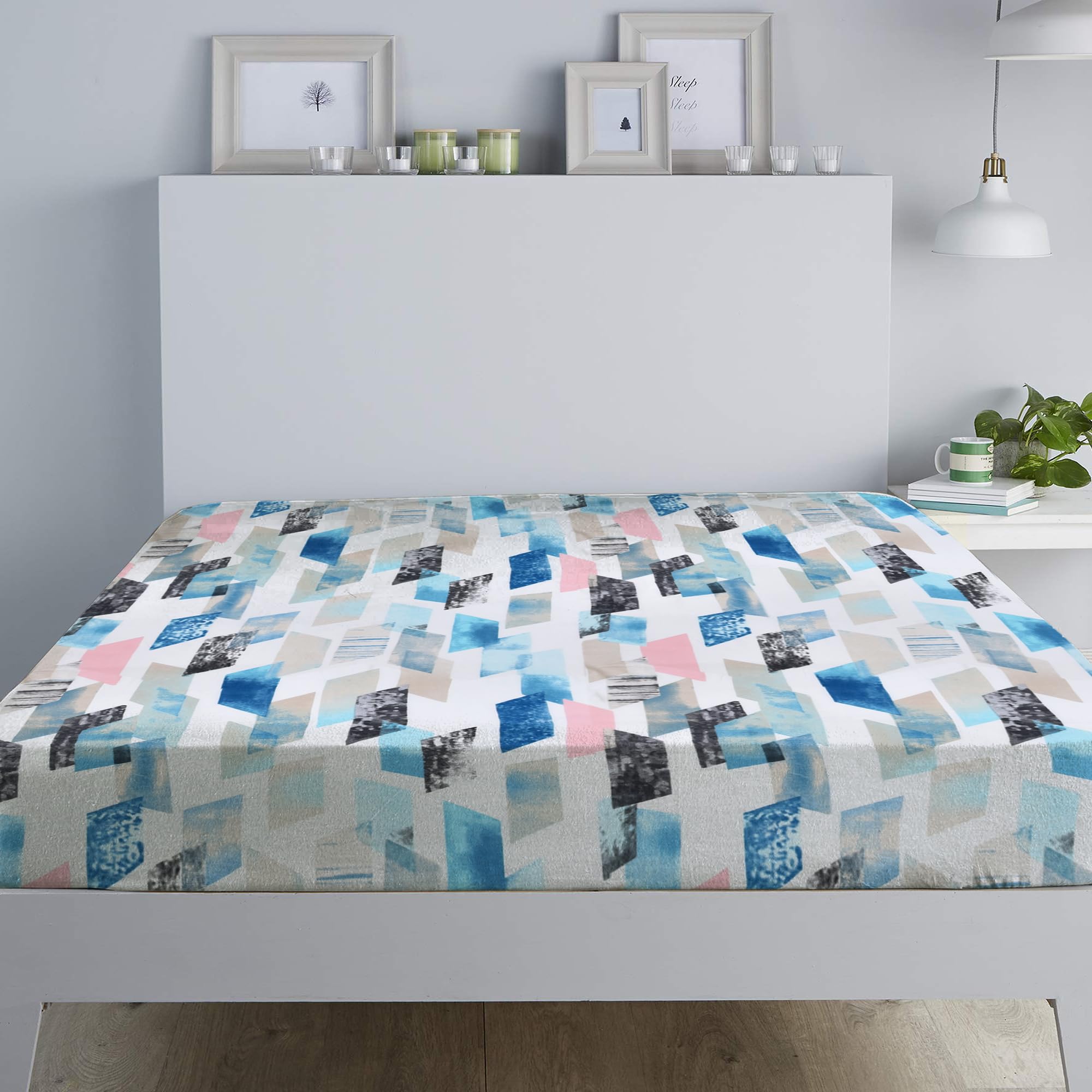 RAYBedding Luxury Printed Floral Fitted Sheet Double Bed – Deep Fitted Sheet 137x190cm + 35cm Deep Corner Elasticated Bed Sheet — image 1