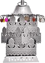 Elnada Shark lantern Uniqe Design For Decorative Home, Patio Decor and Ramadan Celebrations - Silver