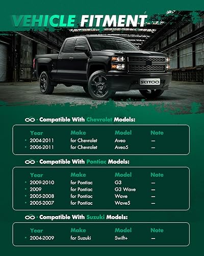 Miniatura 2 de Scitoo - Juego de 8 piezas de suspensión para Chevrolet Aveo Swift Wave G3 2004-2011 Chevrolet Aveo