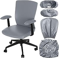 Vista 9 de Tallew Juego de 4 Fundas para Silla de Oficina, Fundas Universales Elásticas para Computadora, Fundas Protectoras Estirasbles para Asiento de Silla
