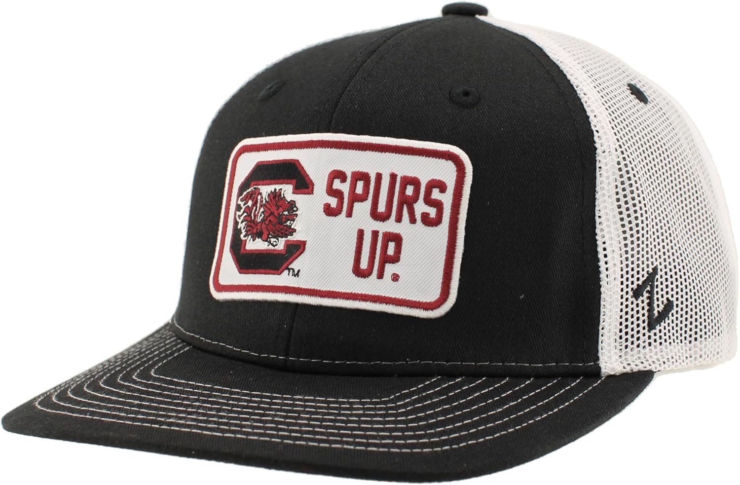 South Carolina Fighting Gamecocks NCAA Officially Licensed Trucker Hat Dakota Patch Defer Black White