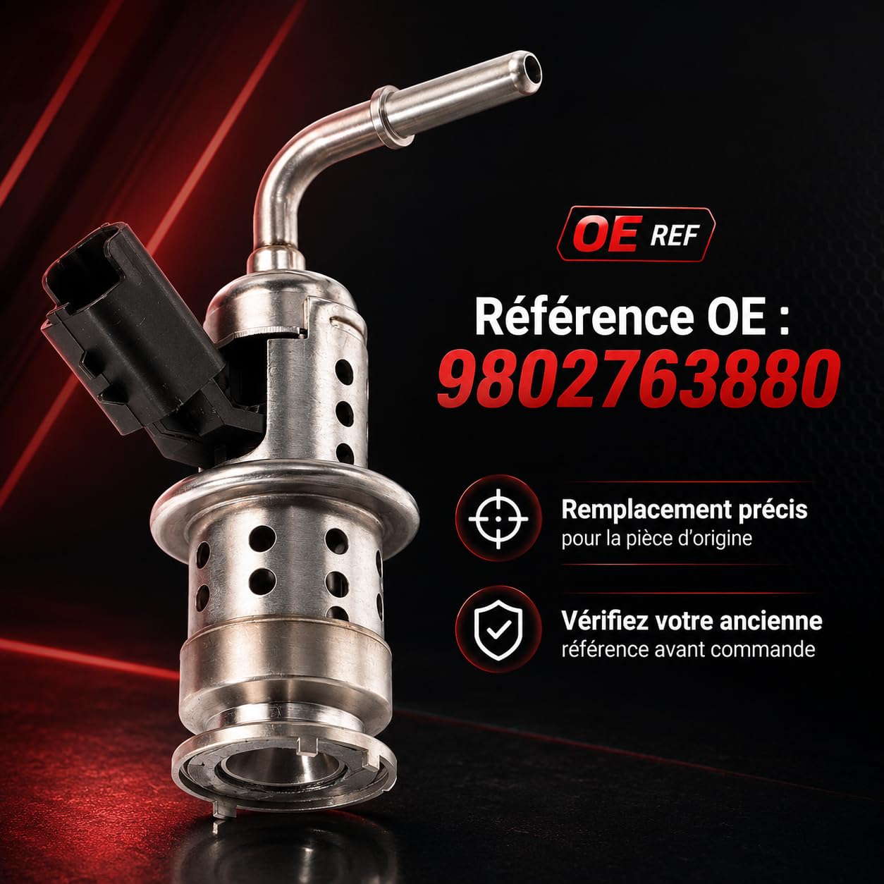 Injecteur de Carburant 2 Broches Compatible avec Peugeot 208 2008 308 3008 5008 Expert Partner Traveller, Compatible avec Citroën Berlingo C-Elysée C4 Jumpy DS DS3 DS4 DS5, Remplacement OE 9802763880