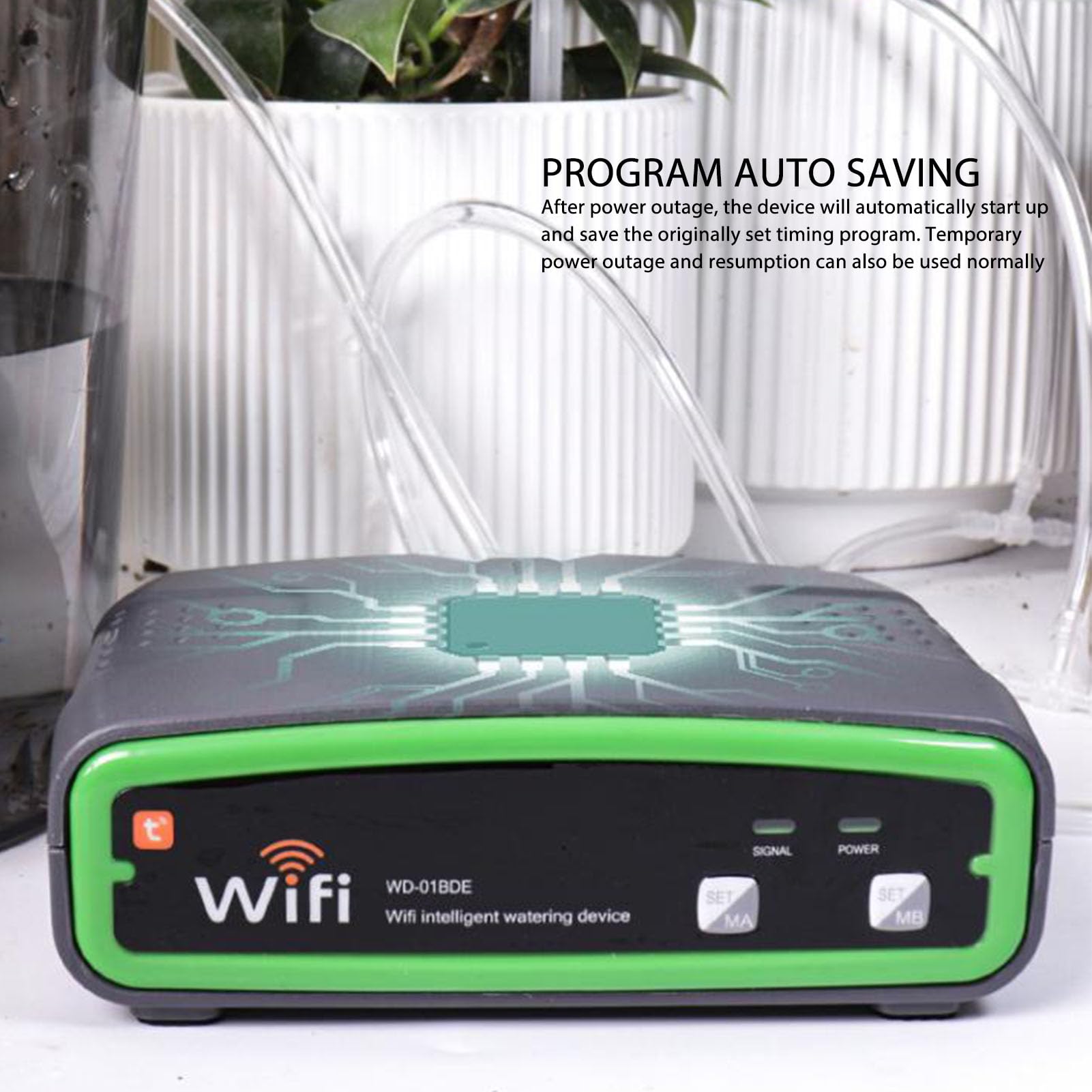 Automatyczny System Nawadniania, Inteligentna Podwójna Pompa, Podlewacz do Roślin WIFI, Timer Zdalnego Sterowania do Ogrodu Wewnętrznego i Balkonowego