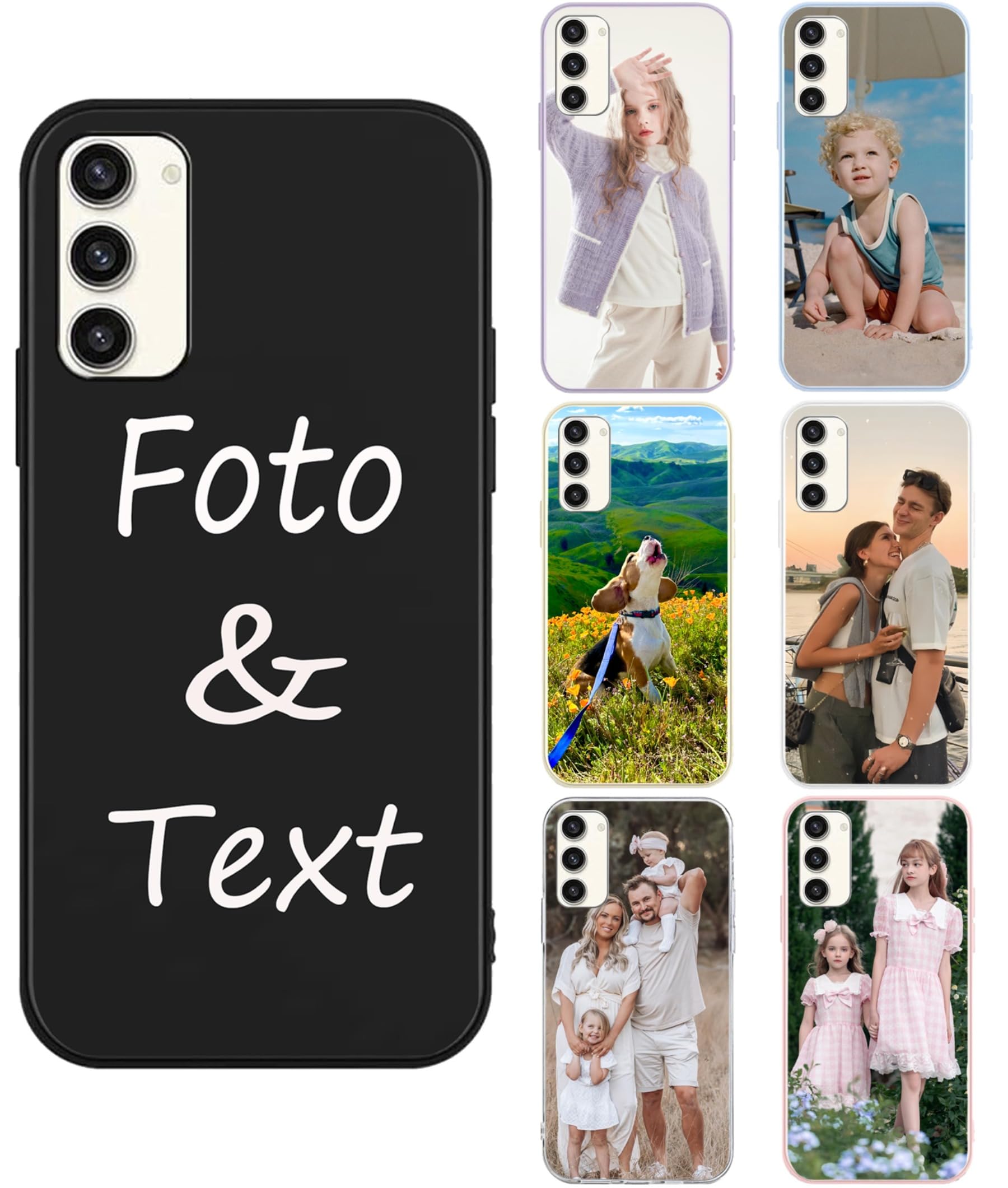 Personalisierte Handyhlle fr Samsung Galaxy S23+ 5G Hlle,Selbst Gestalten  Eigenem Foto Bild Text Individuelle,Farbe TPU Handyhlle mit  Personalisierte Bild Text Logo,Schwarz: Amazon.de: Elektronik & Foto