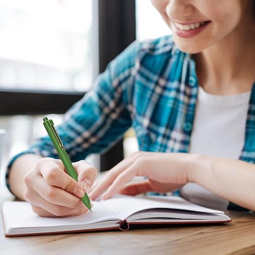 Miniatura 3 de 6 bolígrafos retráctiles de tinta negra de gel, punta fina de 0.020 in, bolígrafo de gel estético con borrador, escritura suave, secado rápido,