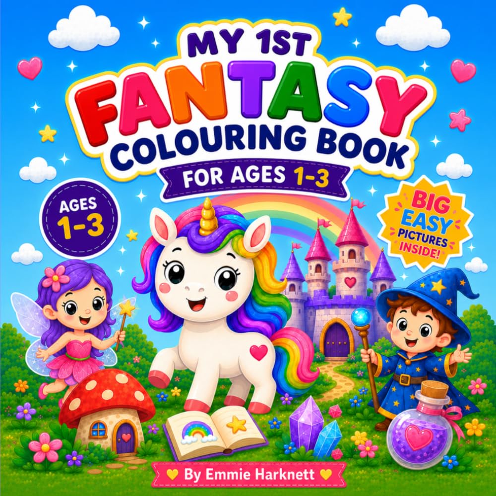 My 1st Fantasy Colouring Book: Cute & Easy Fantasy Colouring Book for Toddlers Ages 1–3 | Big Simple Pictures for Little Hands
