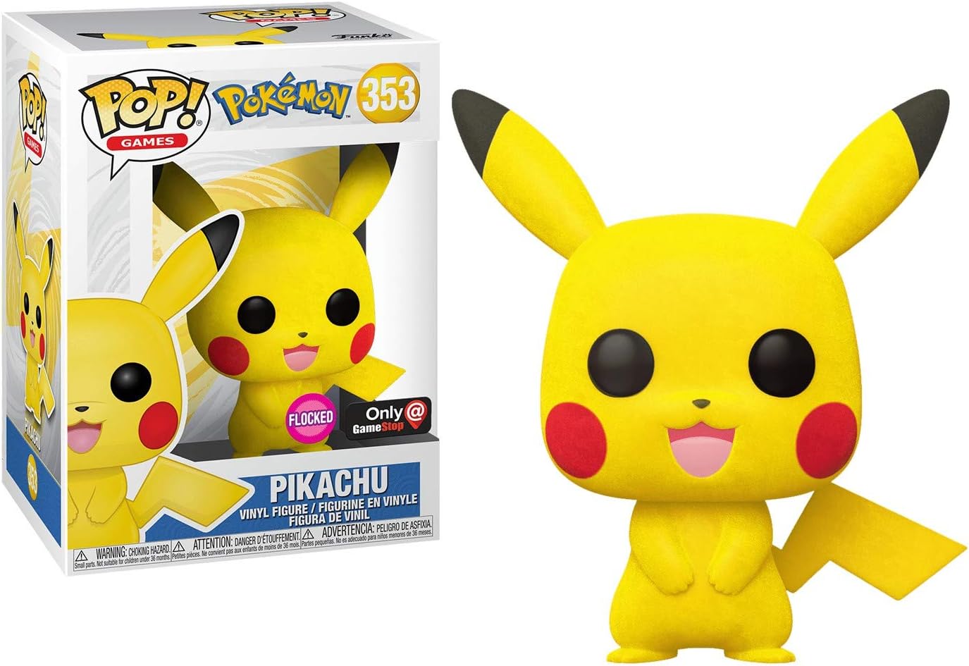 Funko POP! Games: Pokemon - Pikachu [Flocked] #353 Exclusive