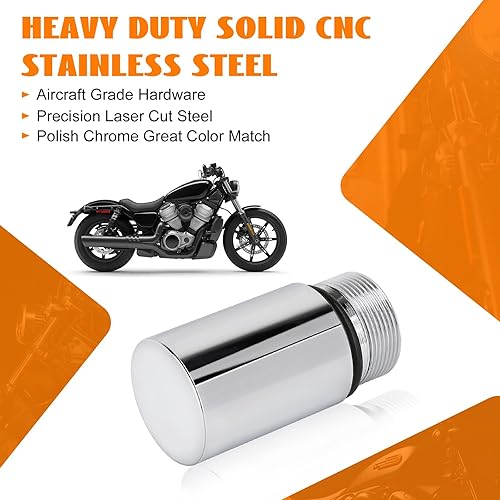 Miniatura 10 de Kit de extensión de tubo de horquilla de 1.535 in de 5 pulgadas cromado compatible con Harley Sportster 883 1200 XL Dyna Glide y FXR