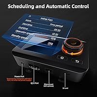 Vista 3 de Spider Farmer Ventilador inteligente de conducto en línea de 4 pulgadas con controlador de temperatura y humedad GGS, control de aplicación
