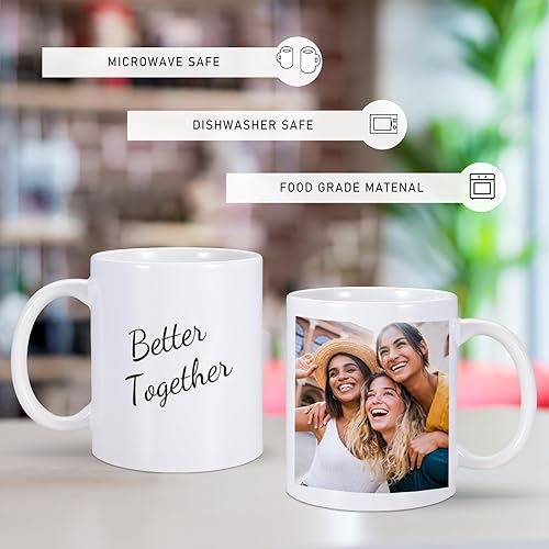 Miniatura 5 de Taza de café personalizada, taza personalizada con texto fotográfico y logotipo, regalo personalizado para cumpleaños, aniversario, Navidad, tazas