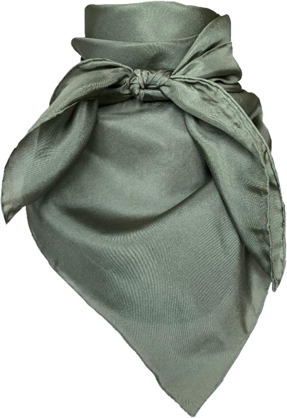 WYOMING TRADERS Men's Solid Lightweight Breathable Casual Regular Silk Scarf