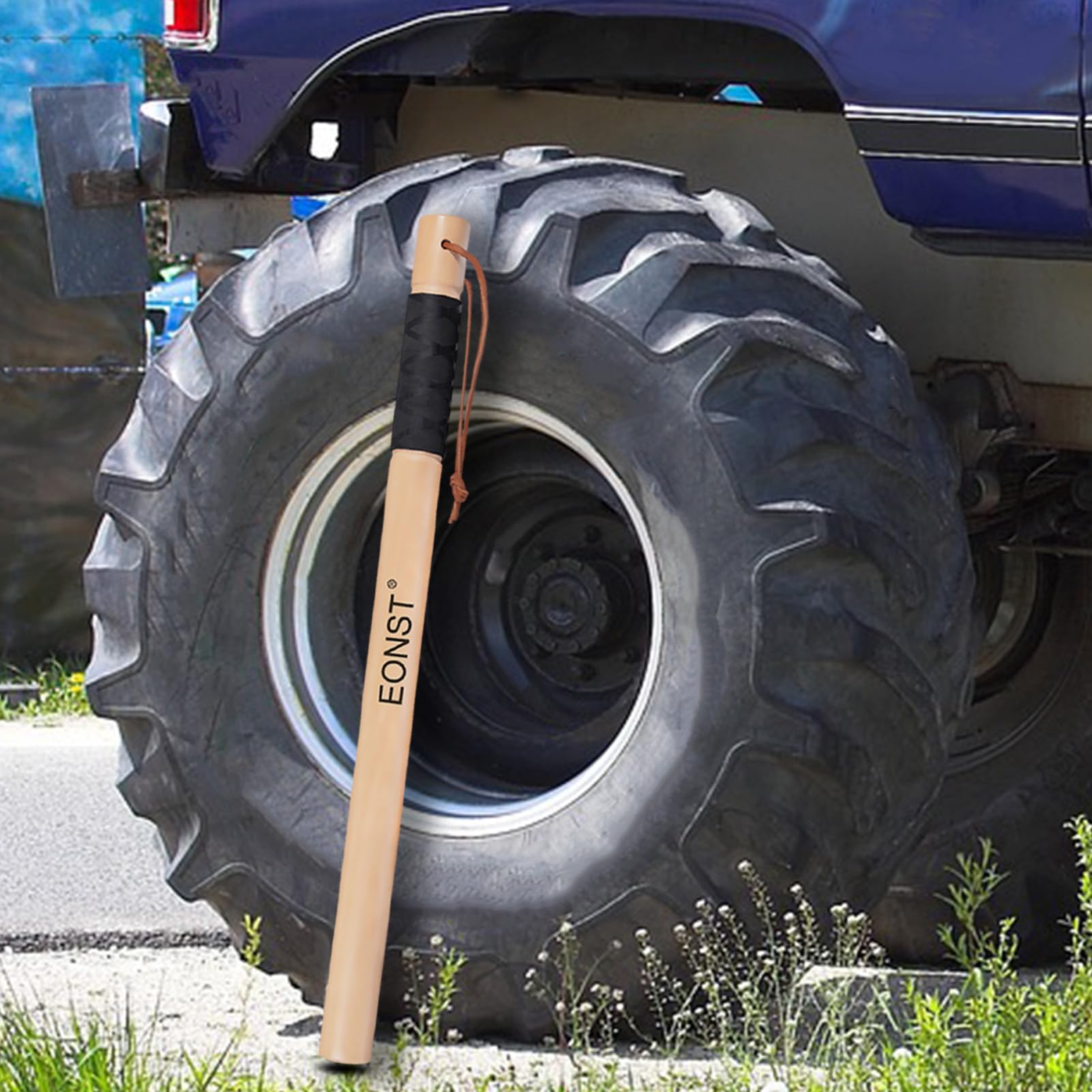 Wooden Tire Thumper - Heavy Duty Tire Check Stick -8