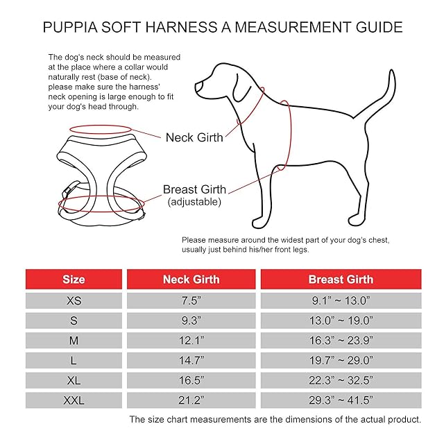 Foto 6 de 6 de PUPPIA Arnés para Perros pequeños y medianos - Super Suave en Muchos Colores