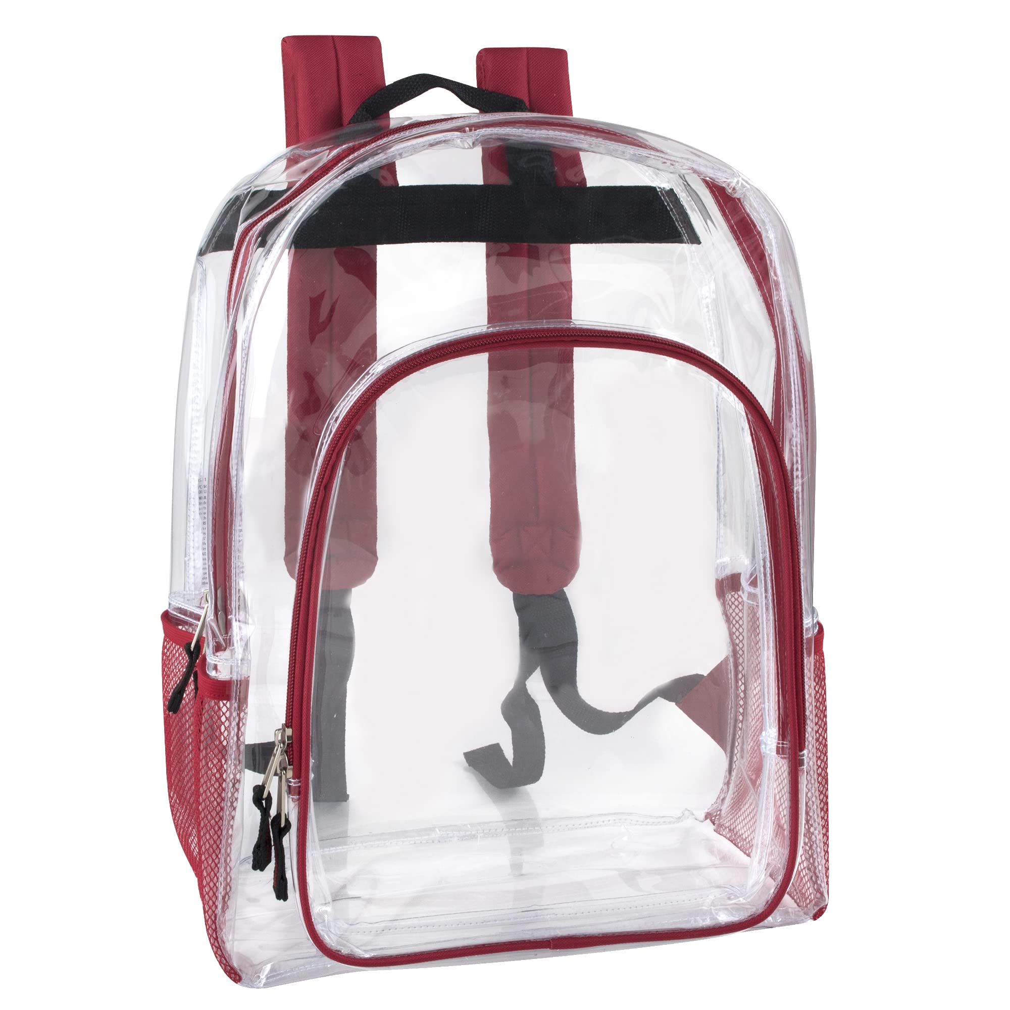 Heavy Duty Clear See Through Backpack | Transparent Clear Backpack Bags Stadium Approved for Women, Men, School, Travel