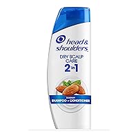 Vista 1 de Head and Shoulders Cuidado del cuero cabelludo seco con aceite de almendras Champú y acondicionador 2 en 1 anticaspa sin parabenos 13.5 onzas