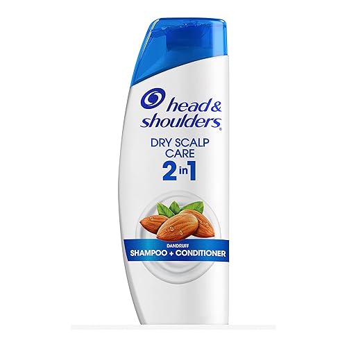 Head and Shoulders Cuidado del cuero cabelludo seco con aceite de almendras Champú y acondicionador 2 en 1 anticaspa sin parabenos 13.5 onzas