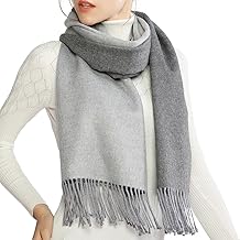 RIIQIICHY Warm Winter Women Scarf Ladies Reversible Pashmina Shawl Wraps
